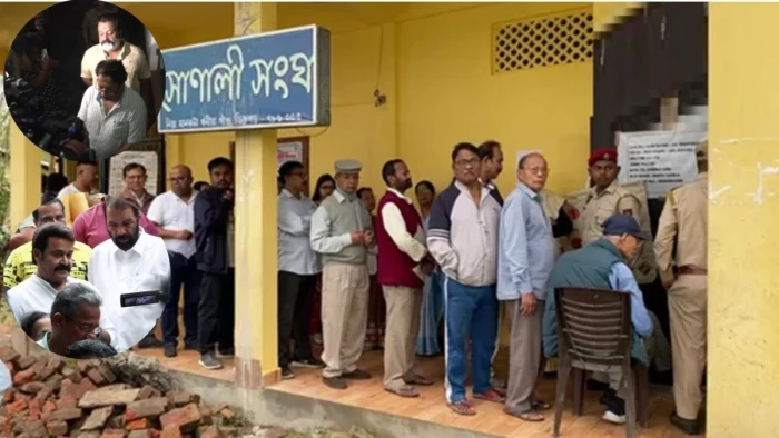 मतदान के लिए लगी कतार..असम, केरलम और पुडुचेरी में आज वोटिंग