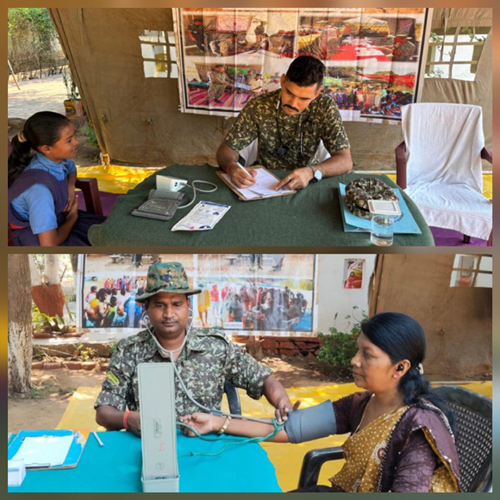 अबूझमाड़ के सुदूर धानोरा में आईटीबीपी ने लगाया नि:शुल्क मेडिकल कैम्प