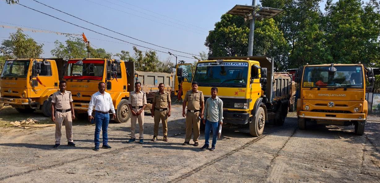 बलरामपुर में 4 टीपर जब्त