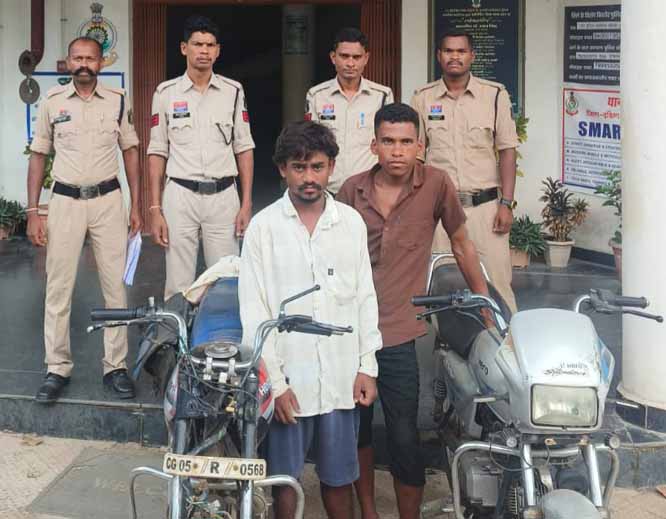 मोटर साइकिल चोरी के दो आरोपी गिरफ्तार