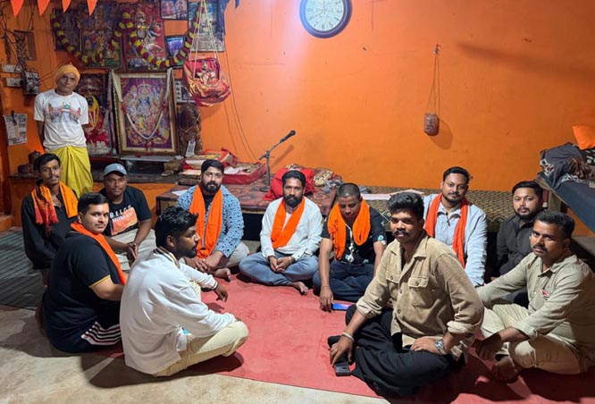 विश्व हिंदू परिषद-बजरंग दल का साप्ताहिक मिलन आयोजित