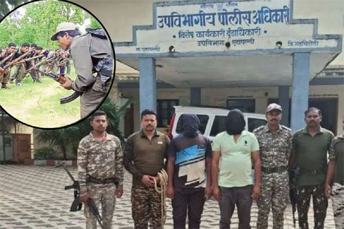 नक्सली बैनर लगाकर दहशत फैलाने वाले भाजपा नेता सहित दो गिरफ्तार