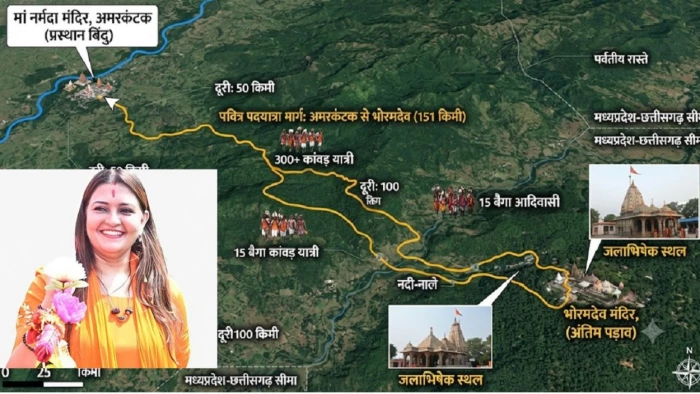 आस्था की पदयात्रा ...विधायक भावना बोहरा अमरकंटक से भोरमदेव तक कांवड़ लेकर चलेंगी 151 किलोमीटर