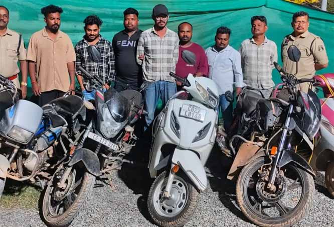 केंवटी जंगल में जुआ खेल रहे 7 जुआरी गिरफ्तार