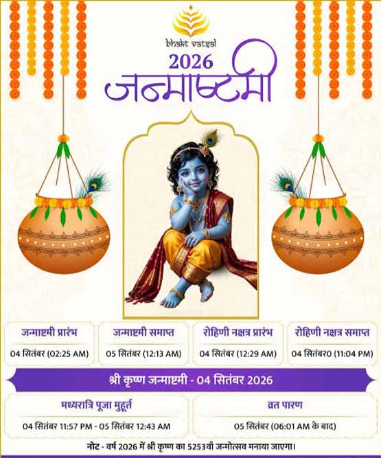श्रीकृष्ण जन्मोत्सव का आयोजन, गीता भवन से कलश यात्रा निकलेगी 29 अगस्त को