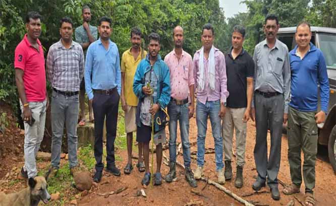 वन्यजीव बेंगाल मॉनिटर लिजार्ड (गोह) काे पकाकर खाने वाले तीन युवक पकड़ाये