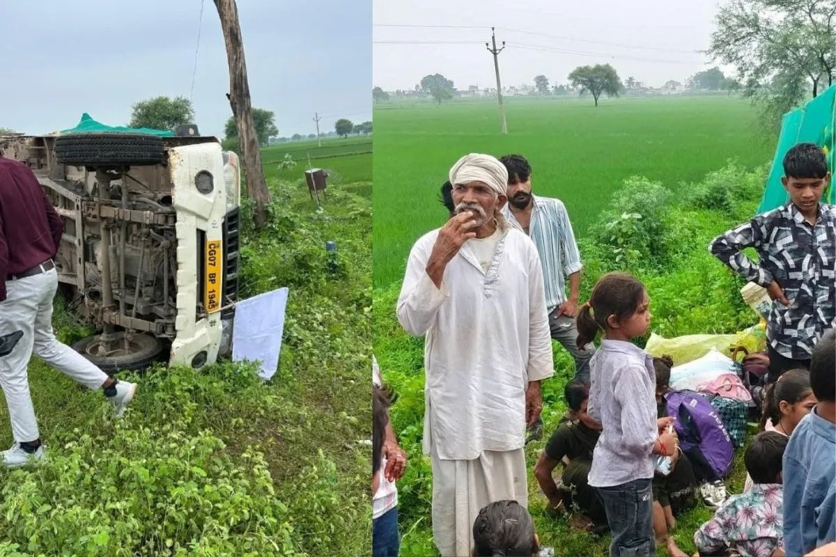 गिरौदपुरी दर्शन से पहले 25 श्रद्धालुओं से भरी पिकअप पलटी, 5 की हालत गंभीर