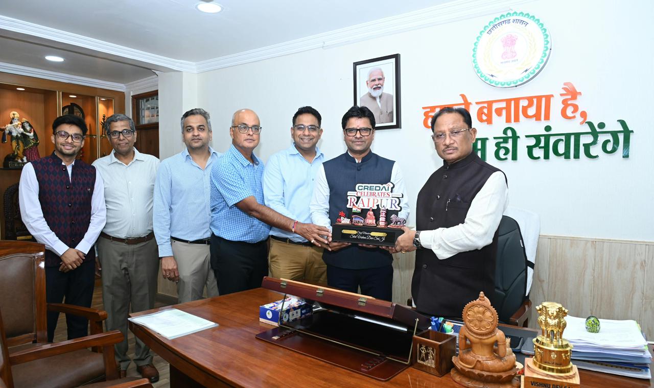 क्रेडाई प्रतिनिधिमंडल ने मुख्यमंत्री विष्णुदेव साय से की सौजन्य मुलाकात