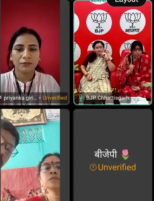 सेवा संकल्प अभियान को लेकर भाजपा महिला मोर्चा की प्रदेश स्तरीय वर्चुअल बैठक
