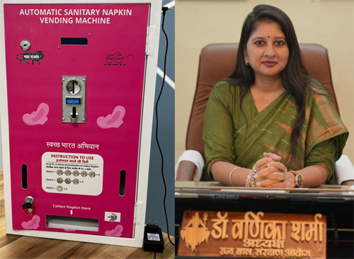 प्रदेश के स्कूलों एवं बालिका छात्रावासों में सेनेटरी पैड वेंडिंग मशीन की सुविधा उपलब्ध कराने डा. वर्णिका ने की अनुशंसा
