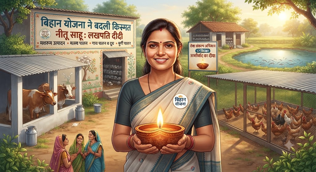 बिहान योजना ने बदली किस्मत - 4 आजीविका साधनों से प्रतिमाह 80 हजार कमाकर लखपति दीदी बनीं छत्तीसगढ़ की नीतू