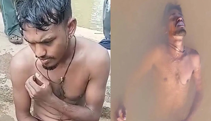 शराब के नशे में युवक नदी के पानी में बेसुध पड़ा था, जांच में युवक  जिंदा निकला