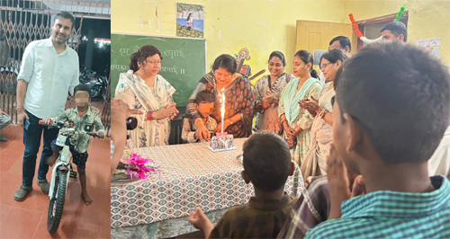 बालक ने मांगी साइकिल, बाल गृह के बच्चे को जन्मदिन पर डॉ वर्णिका ने दिया तोहफा