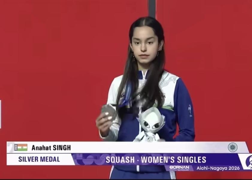 भारतीय स्क्वैश का स्वर्णिम अध्याय, अनाहत सिंह ने महिला एकल स्क्वैश में जीता रजत पदक, वित्त मंत्री चौधरी ने दी बधाई