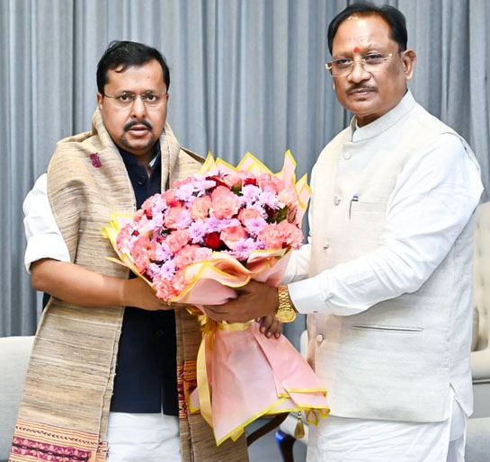 राष्ट्रीय अध्यक्ष नितिन नवीन से मुख्यमंत्री विष्णुदेव साय की दिल्ली में शिष्टाचार भेंट