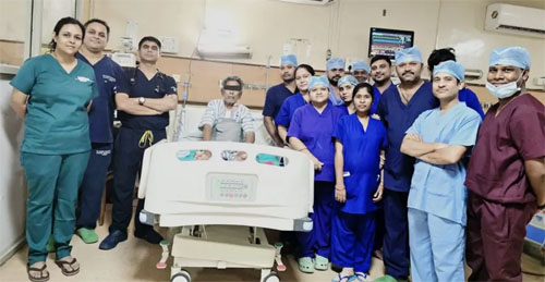 कार्डियक अरेस्ट के बाद 15 प्रतिशत ईएफवाले 73 वर्षीय मरीज का सफल इलाज