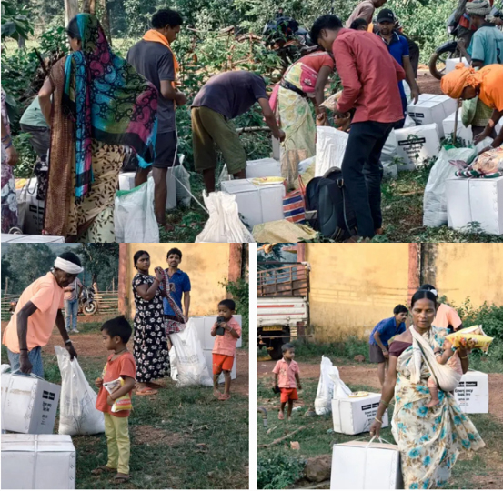 अबूझमाड़ में बाढ़ प्रभावित 200 परिवारों तक पहुंची राहत सामग्री