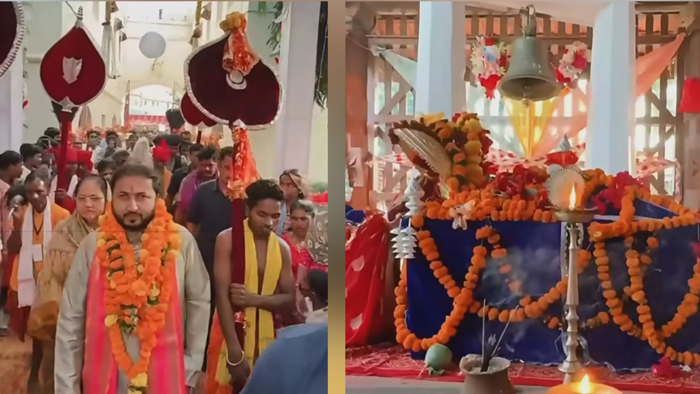 बस्तर दशहरा में शामिल होने मावली-मणिकेश्वरी एवं मां दंतेश्वरी को विनय पत्रिका-आमंत्रण सौंपा