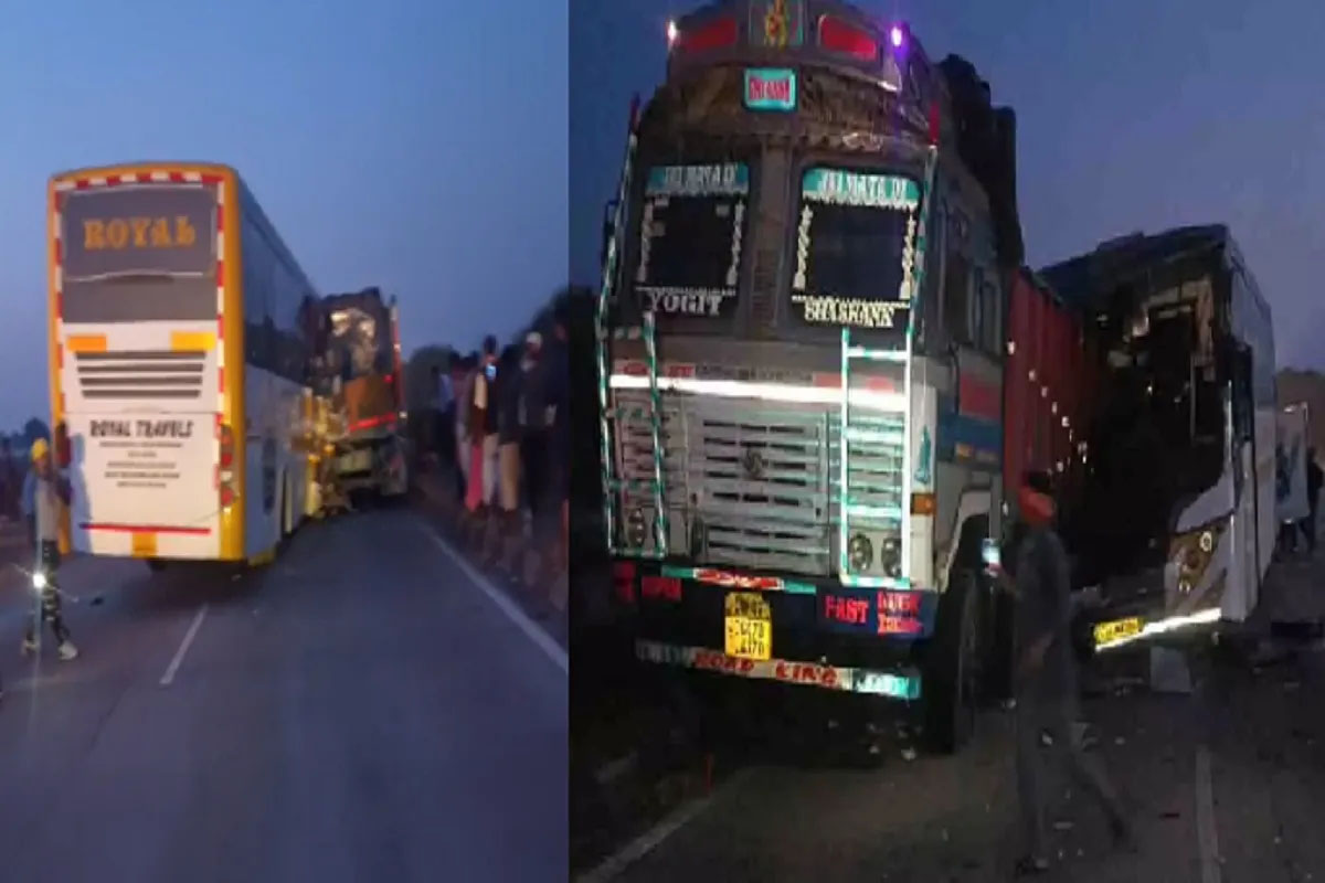 दरचुरा के पास यात्री बस खड़े ट्रक से टकराई, तीन की मौत, 16 घायल